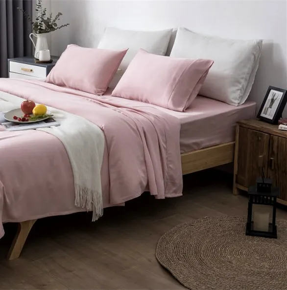 luxury tencel bedding set stain bed sheets set fitted sheet duvet cover set home textile