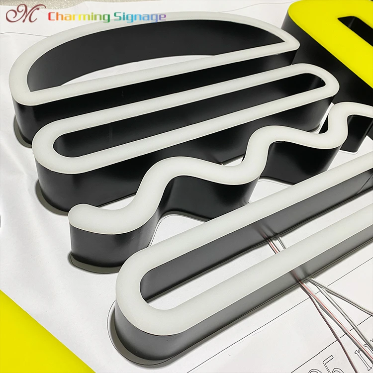 Outdoor Advertising Brand Signage 3D Acrylic Letters LED Sign Custom Logo Signs Wall Mounted