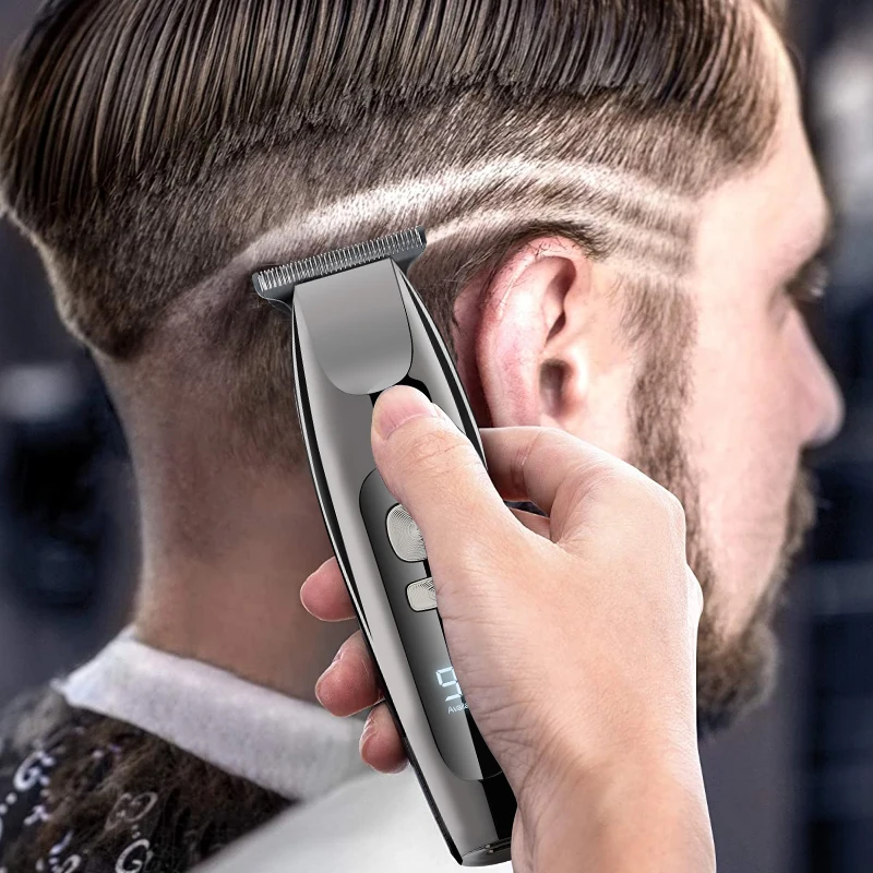 Professional Hair Clipper Beard Trimmer for Men Adjustable Speed LCD Display Hair Clipper Carving Clippers Electric Razor