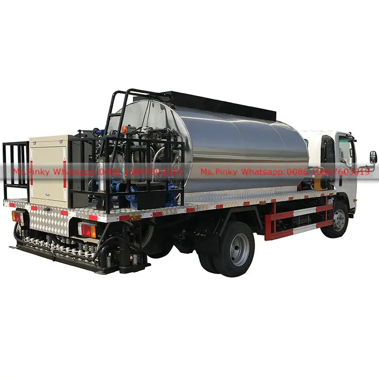 ISUZU ELF Asphalt Distributor Truck Asphalt Paver Spraying Machine Trucks Asphalt Spreader Road Paving Machine Bitumen Sprayer