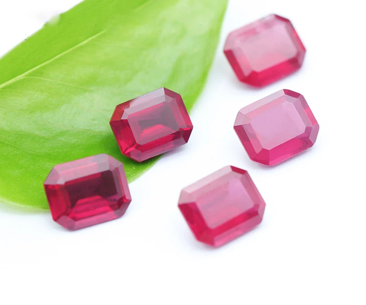 MEDBOO Fine Jewellery Manufacturer African Emerald Cut Real Natural Ruby Gems Loose Gemstones For Jewelry Making