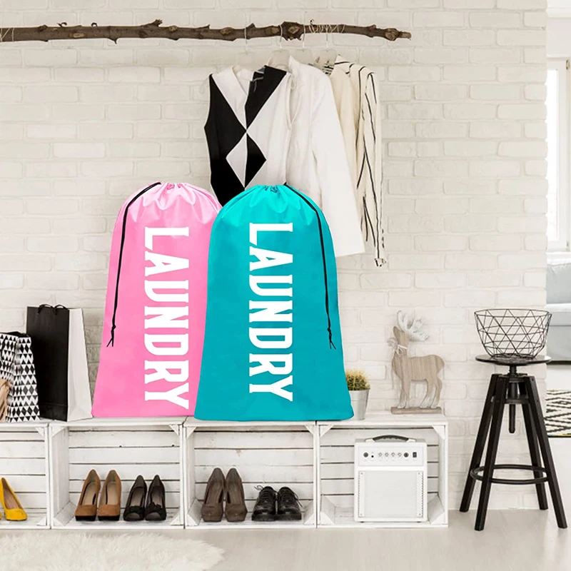 custom logo design 7pcs pop up neilon pod packing cubes shoe sock laundry tote bag