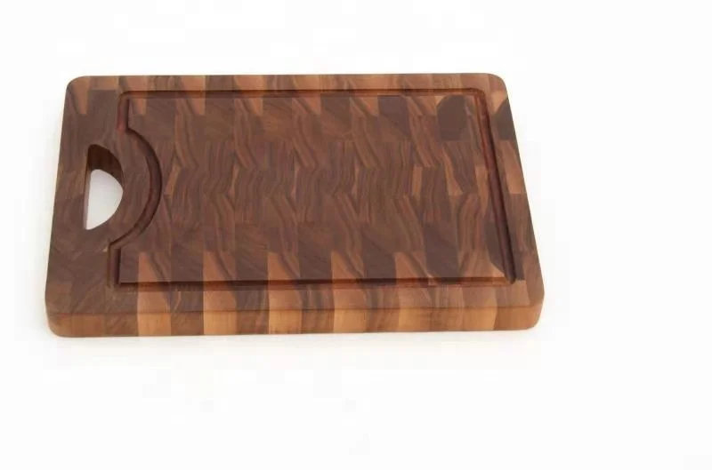 Modern Style Practical Feacture End Grain Cutting Board Walnut For Kitchen Solid Wood Cutting Board