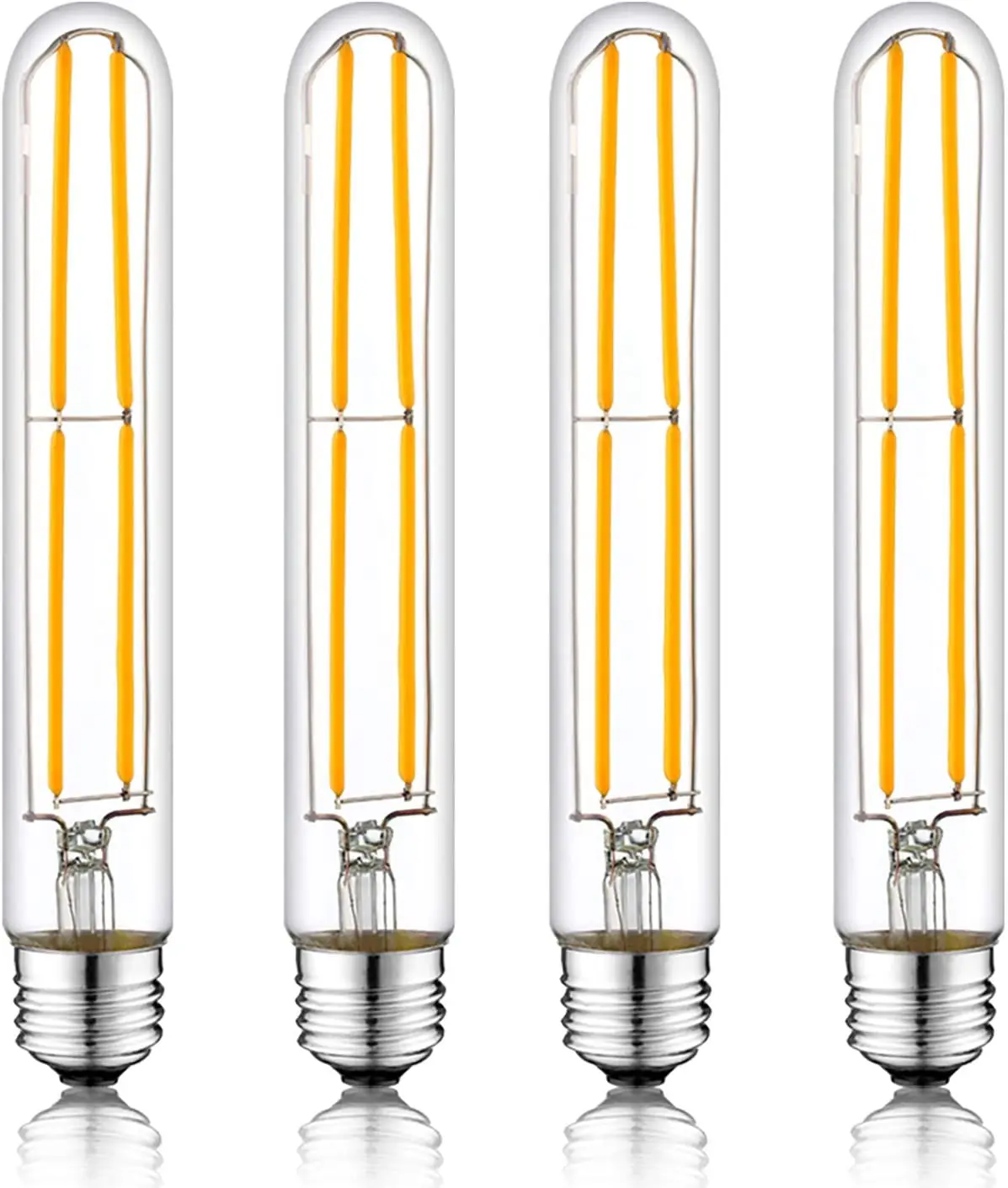 Decoration warm light 110V Tubular Light lamp Bulb Dimmable 4W 6W Medium Base E26 T30 T10 Edison Bulbs Led Filament Bulb