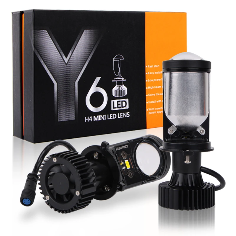Y6D led projector lens headlight H4 led headlight bulb H11 H7 9005 led car lights For VW BMW color 3 y7d y7 y8 led h4 headlights