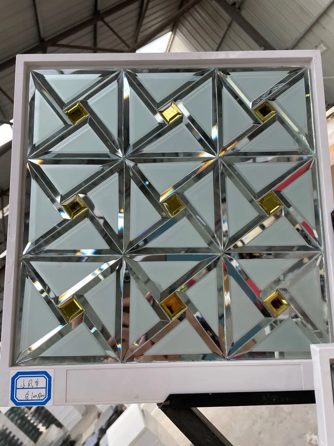 Factory wholesale Diamond Mirror Glass Mosaic for wall  decoration