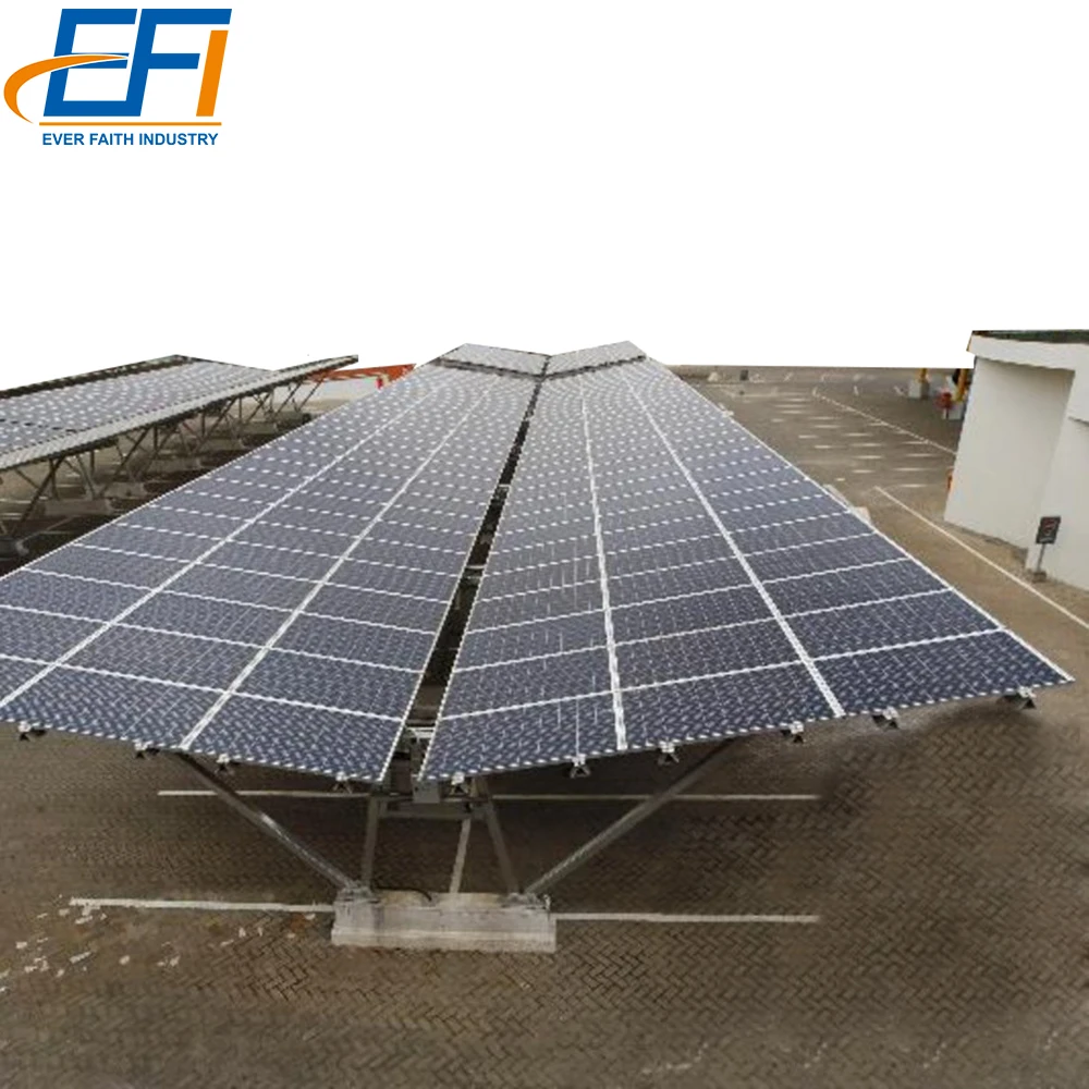 Фотогальваническая опорная кронштейн конструкция заземления PV установка солнечной парковки для