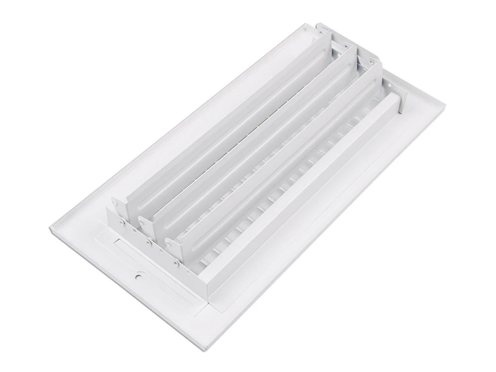 1SW 12*6 inch One Way Air Register Flat Stamped Blade Air Supply Diffuser Duct Cover for Ceiling Sidewall HVAC Air Systems
