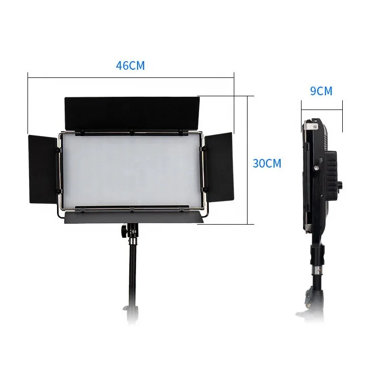 576 RGB Led Light with Remote Control 576 SMD LEDs CRI95/3200K-5600K/Brightness 0-100%/0-360 Adjustable Colors