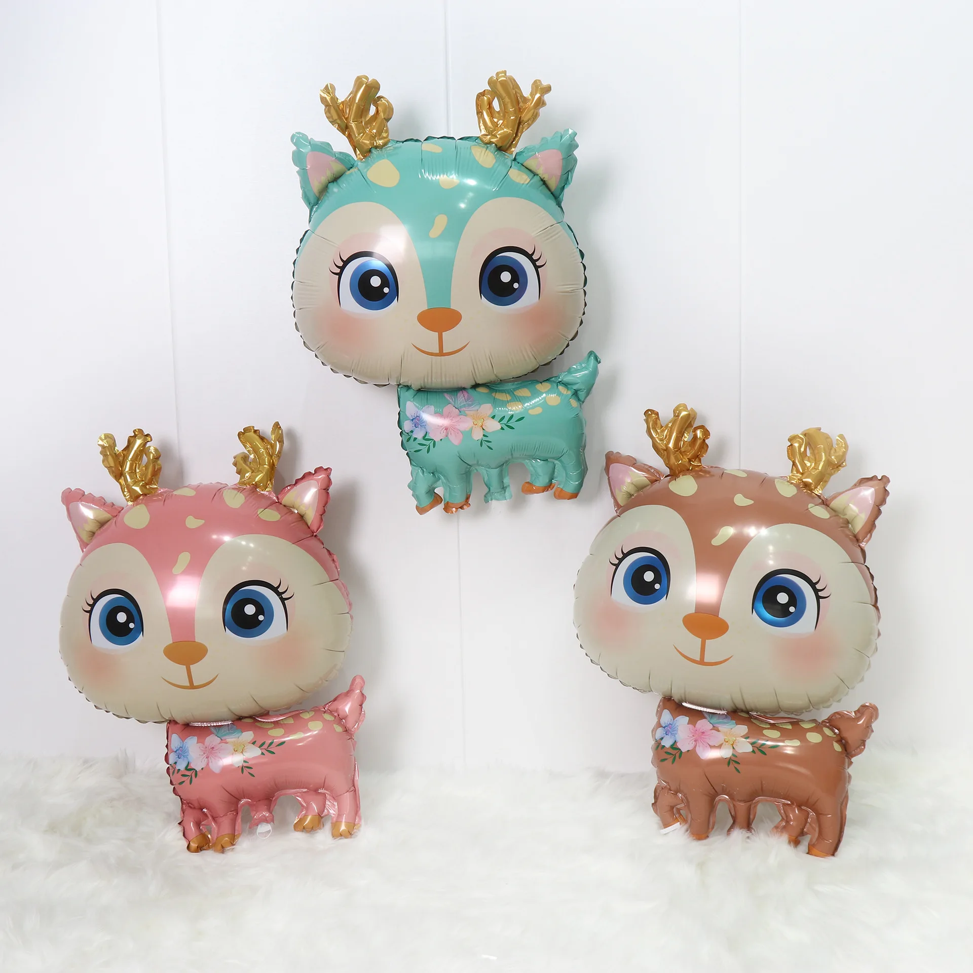 New jungle animal foil balloons cartoon deer forest animal inflatable helium balloons Christmas decorations