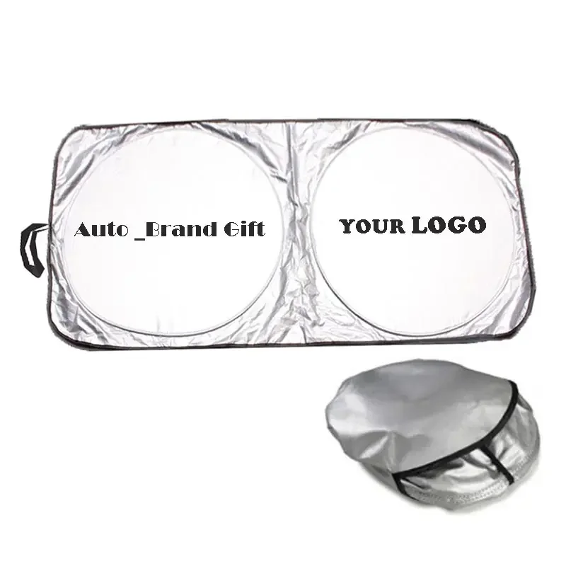 Wholesale Custom Logo Car Advertising Gift Car Sun Visor Foldable UV Reflector Car Windshield Sunshade
