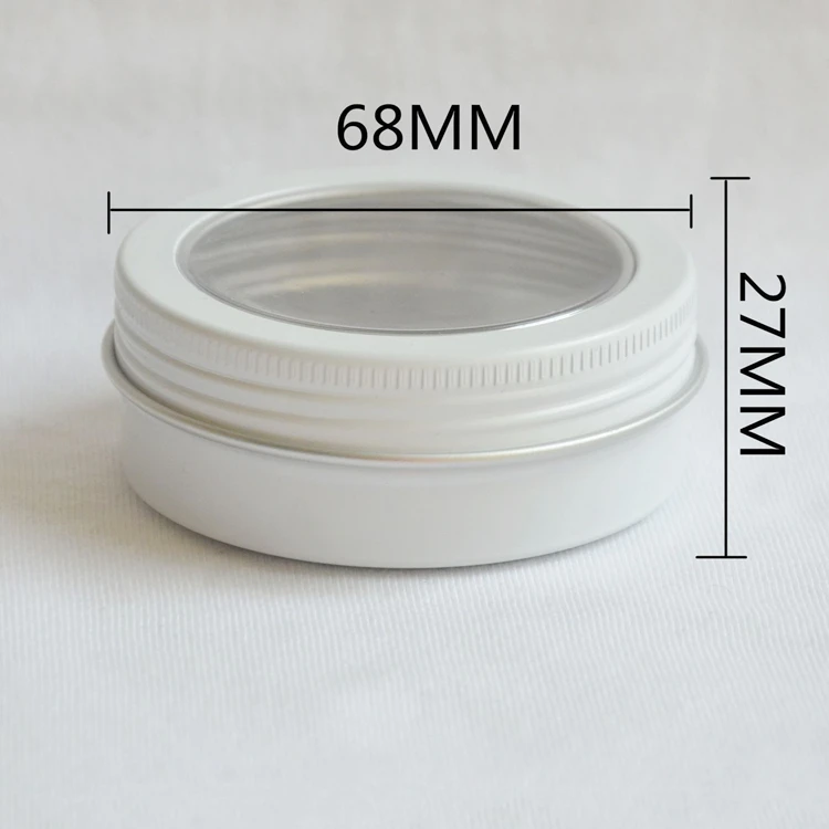Box Container Jar D68x27mm X27mm Luxury Aluminum Cans Small Aluminum Packaging Aluminum White Cigar Casesn 2oz Sincereal