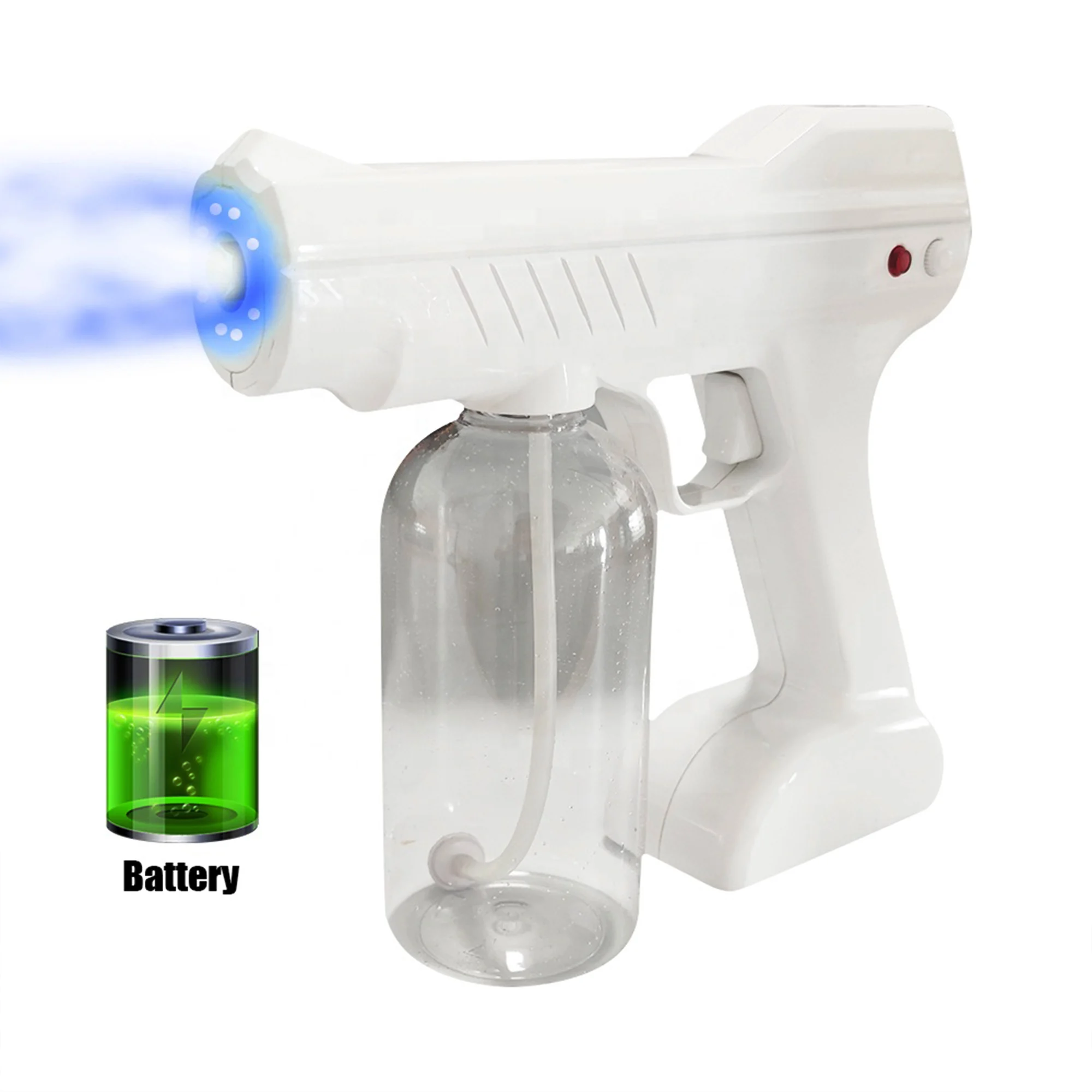 
Factory supply nano sprayer mist gun disinfection battery operated with blue light 