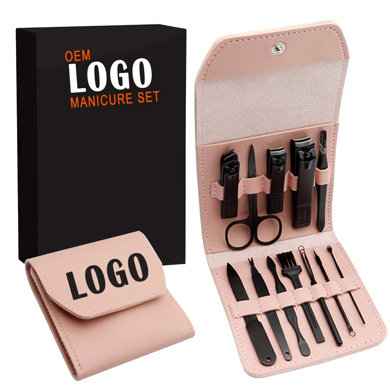 12pcs Manicure Set Pedicure Nail Clippers Set Travel Hygiene Kit Grooming Tool Set