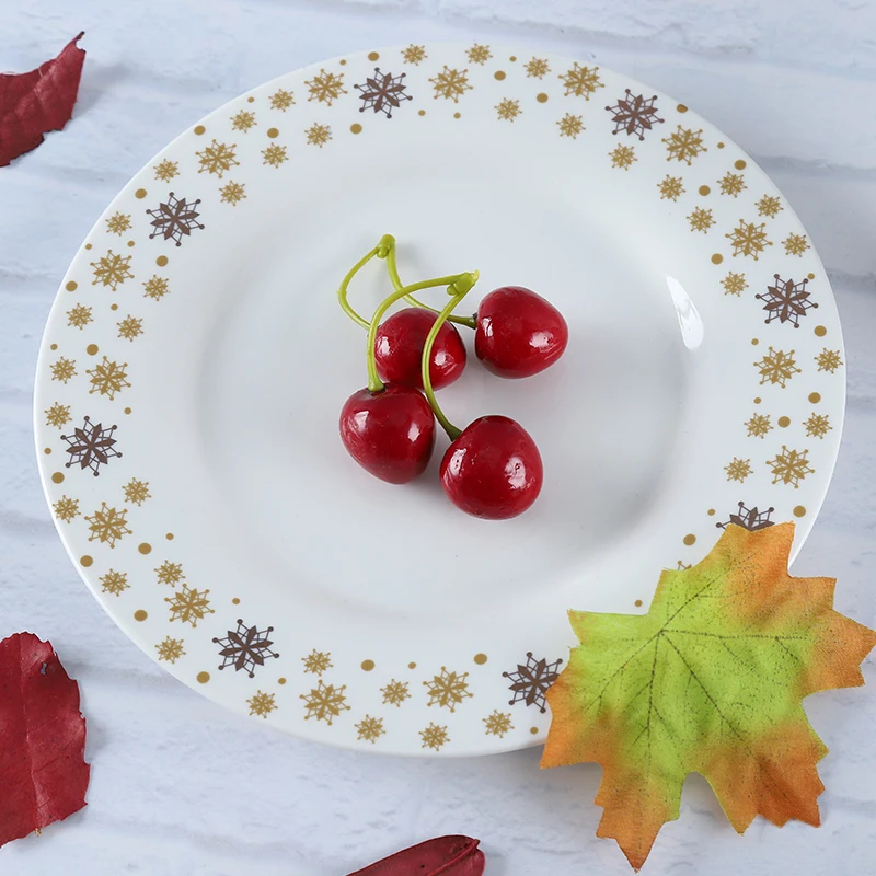 Недорогие фарфоровые обеденные тарелки от производителя Золотая французская посуда набор керамической посуды