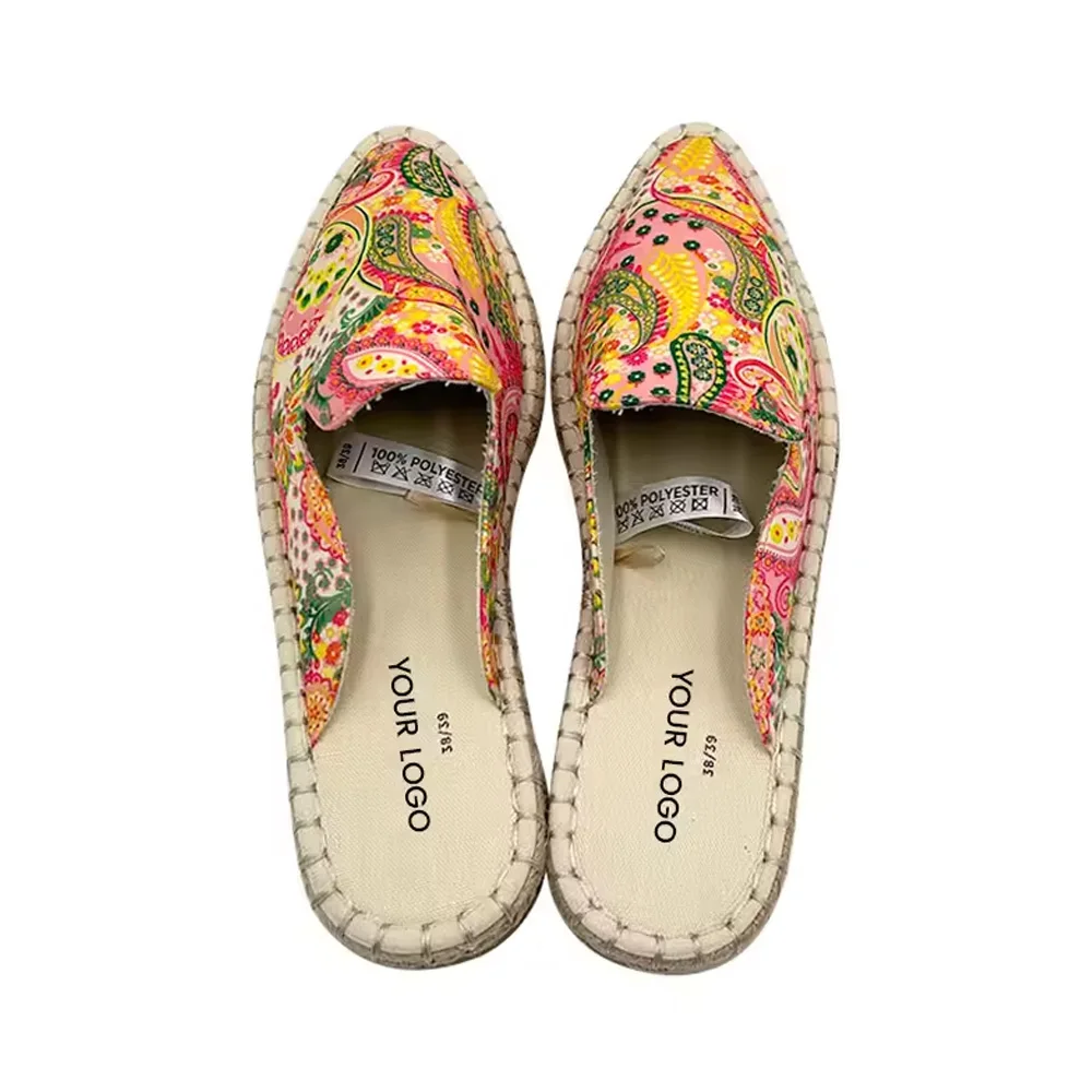 Ladies Summer Closed Toe Walking Style Hand Made Slip On Flat Comfort Shoes Safety Casual Espadrilles Shoes