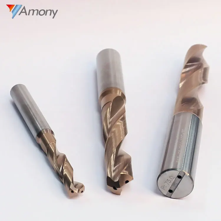 Solid Tungsten Carbide Twist Drill With Internal Coolant 3xD 3mm-4mm