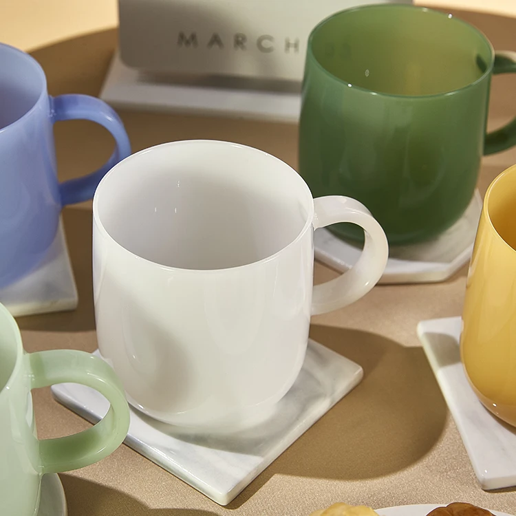 25 Years Factory Custom High Borosilicate Glass Coffee Cup Minimalist Design Tea water Cups Transparent Glass Mug with Handle