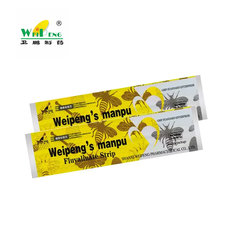 Factory supply WeiPeng Fluvalinate Strips 20 Strips for Varroa Bees Mites treatment Killing Bee Medicine