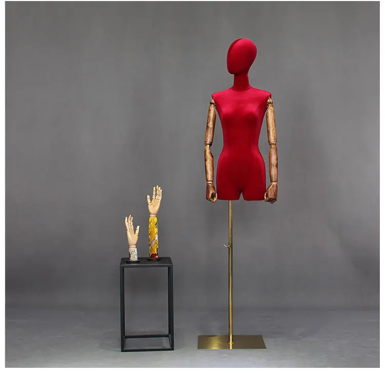 female fabric covered torso decorative dress form white bust form stand mannequin with articulated arms