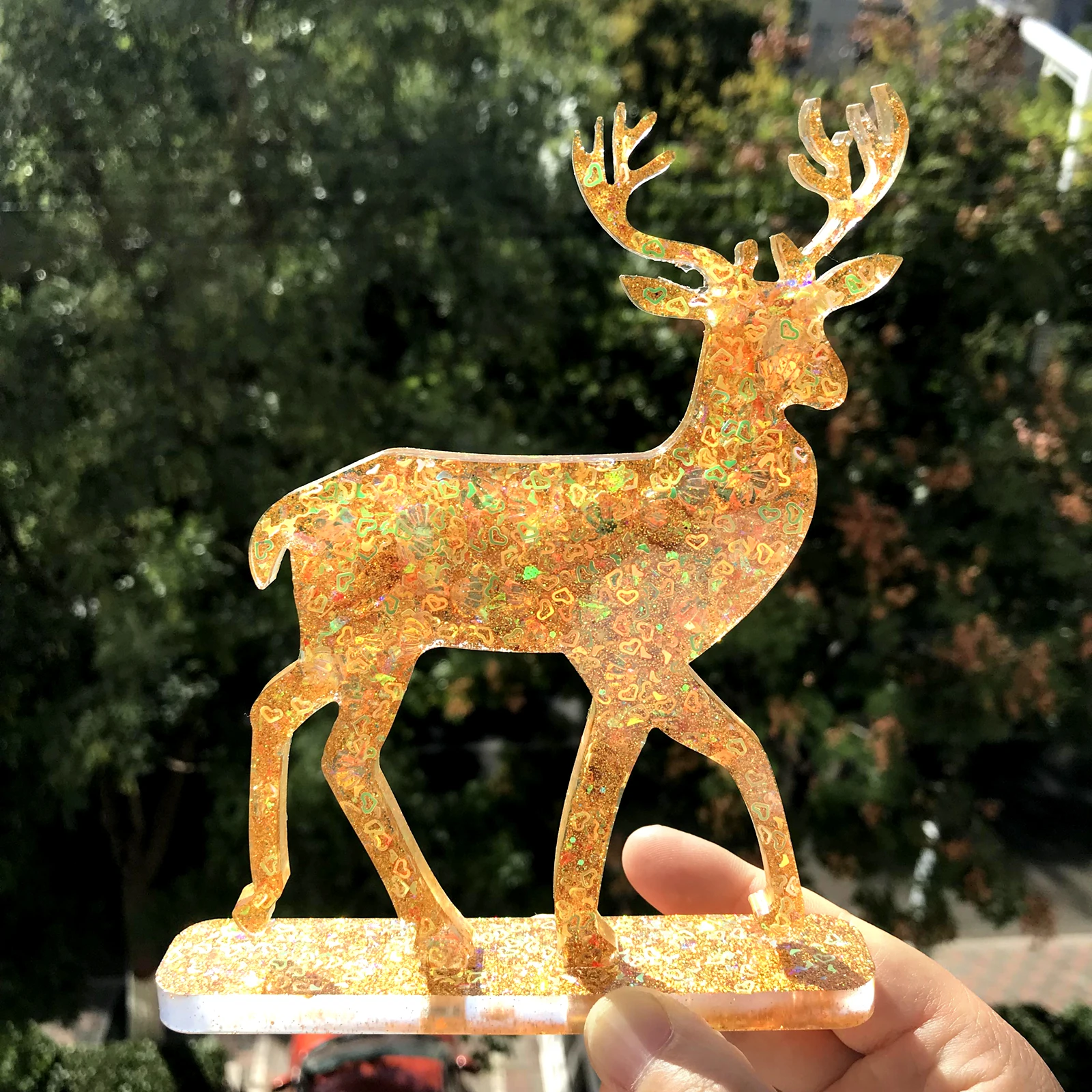 7633 Christmas moose Elk Deer Antlers Silicone Resin Molds DIY Christmas crystal epoxy mold for decoration
