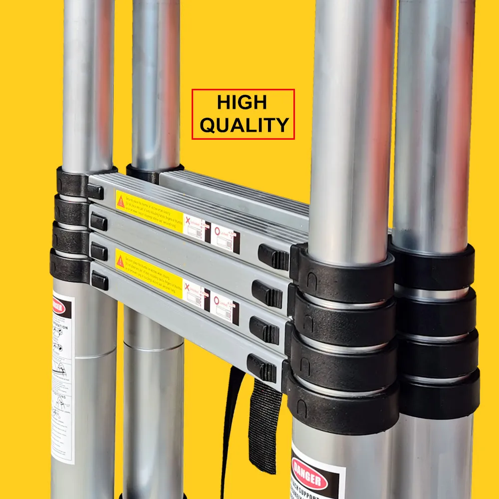  Double Sided Aluminum Telescopic Hinged Step Ladder 3.2m 3.8m 4.4m 5m 5.6m Different