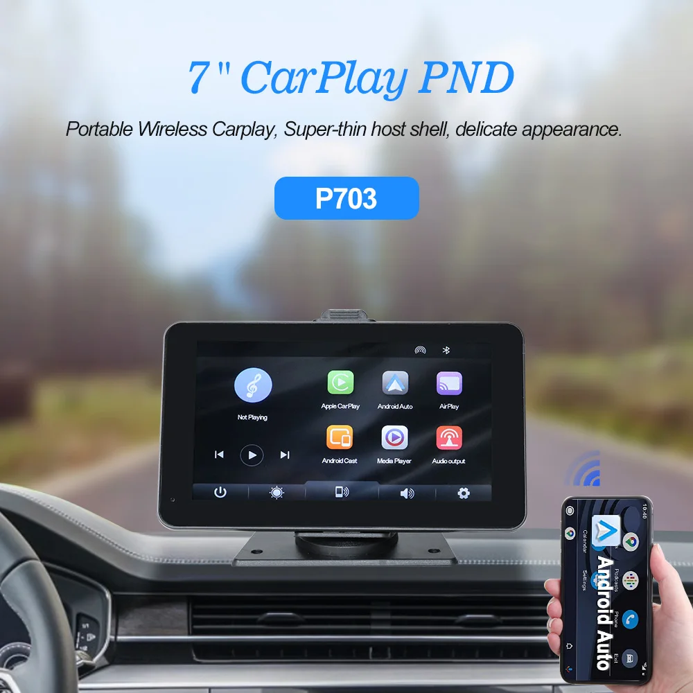 Wholesale Portable Carplay Navigator Built-In Speaker/Microphone/GPS/Support Multi-language Wireless Android Auto Carplay