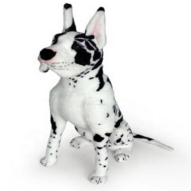 realistic plush sitting great dane stuffed toy soft sitting dog plush toy