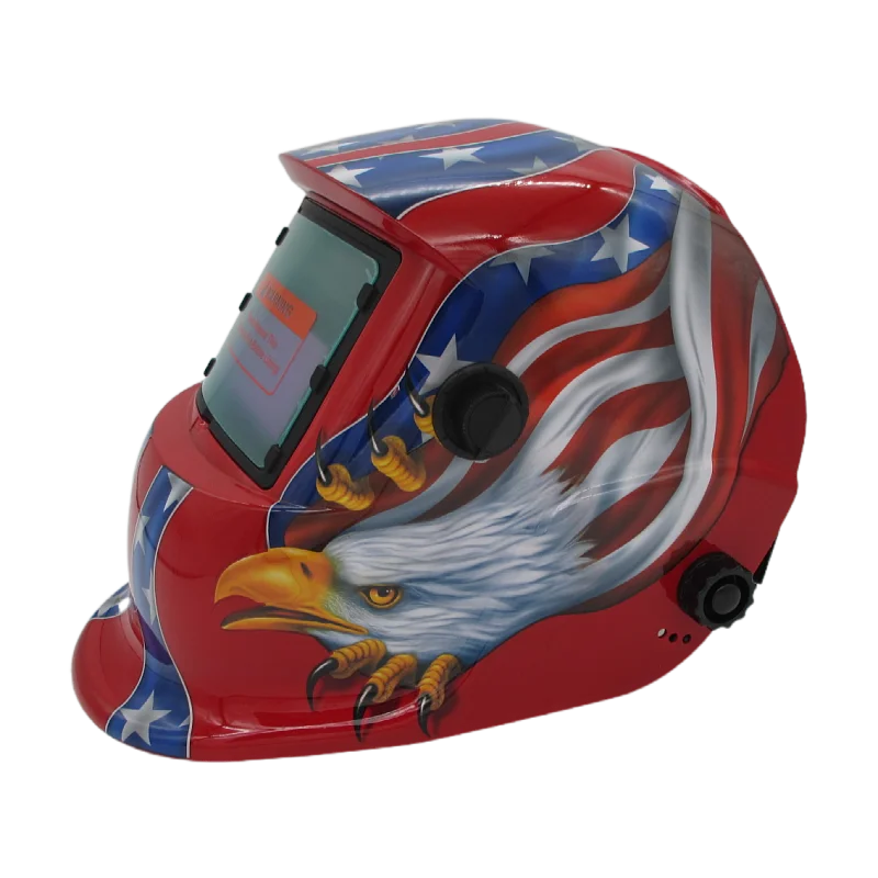 solar power color decal Plastic weld vulcan art welding  helmet with lithium battery