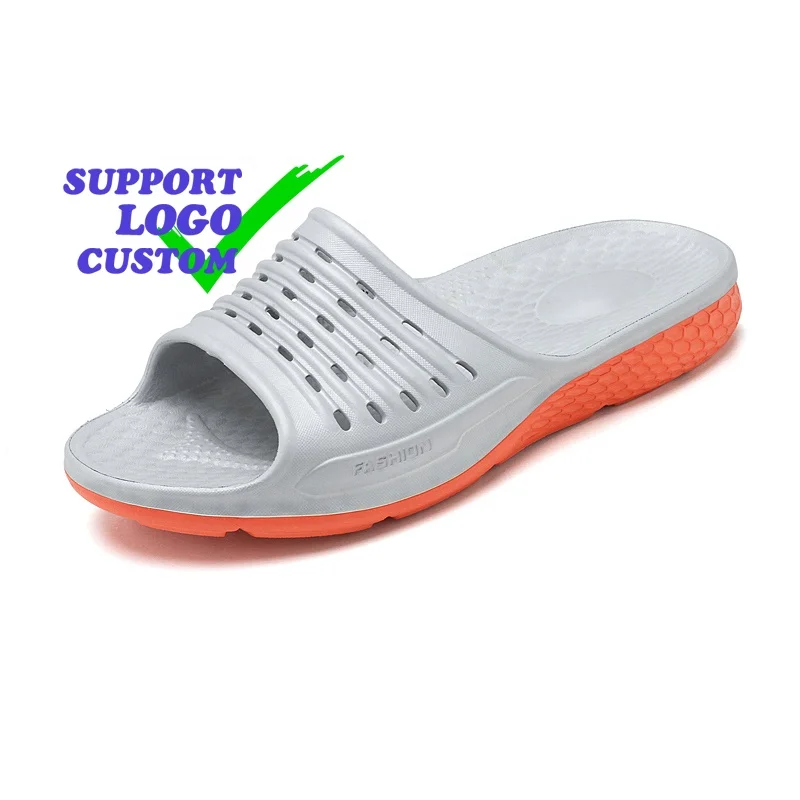 US Men 6-14 Wholesale Comfortable EVA Sandals LOGO Brand Name Custom Summer Unisex Shoes EVA House Hotel Slipper