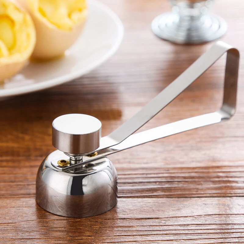 Stainless Steel Egg Topper Cracker Opener for Soft Boiled Eggs Shell Cutter Knocker Raw Egg Opener Kitchen Tools