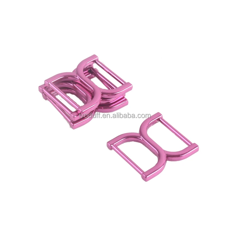 Ivoduff hot pink purple teal handbag 25mm double d-ring buckle bag purse crossover strap connectors double d ring