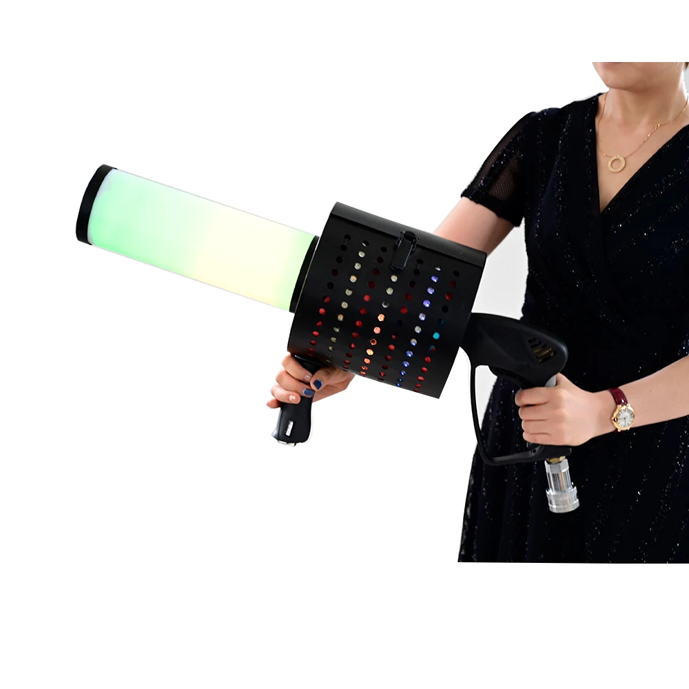 Аппарат с распылителем конфетти электрическая красочная светодиодная машина пушка для вечеринки