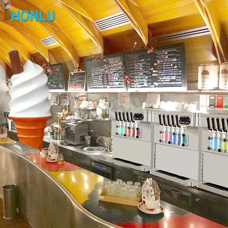 Stainless Steel manual  Frozen Yogurt refrigeration machine CE industrial ice cream machinet