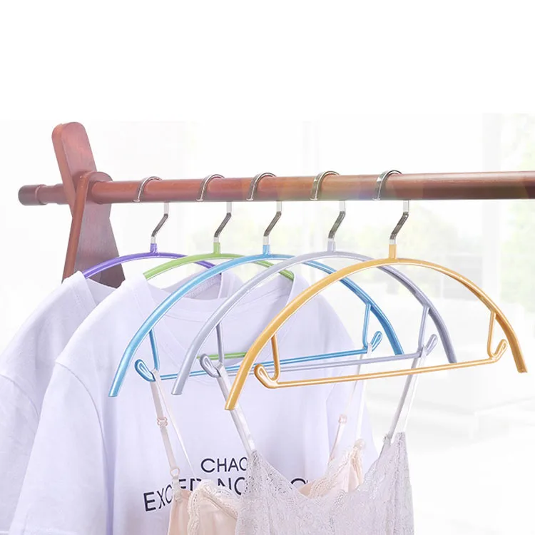 
Sturdy Metal Pant Hanger with PVC coated Hanger wide shoulder for adults garments 
