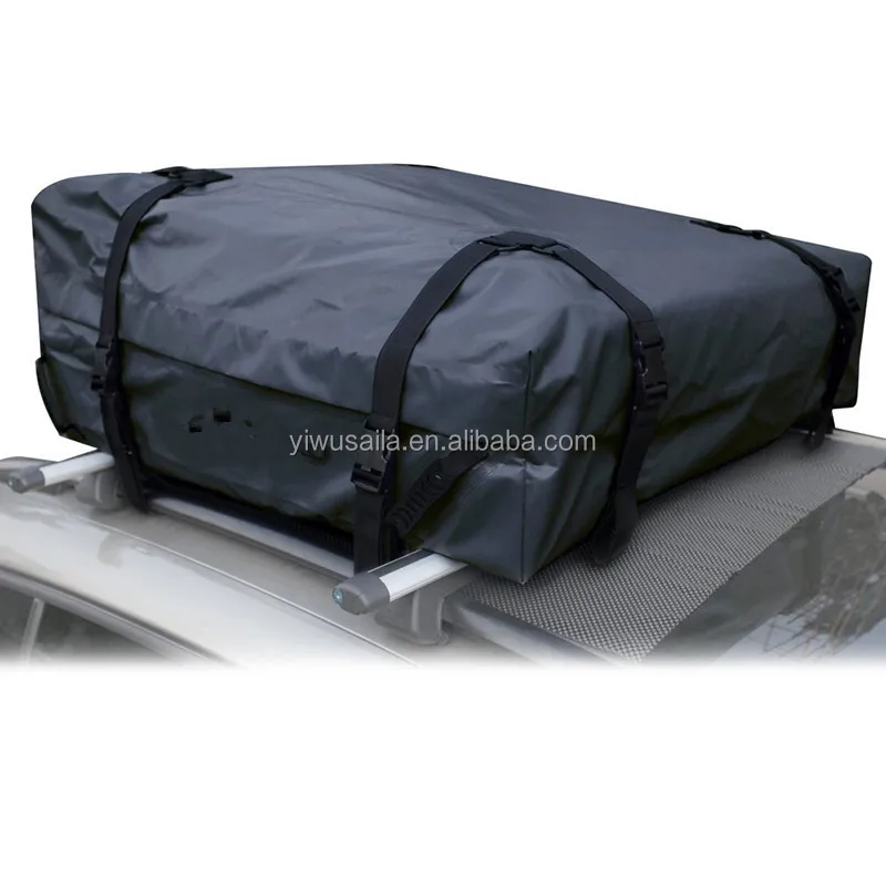 Rain Dust Water Proof Vehicle Car Roof Rack Cargo Tent Carrier Box 1000D PVC Tarpaulin Travel Camping Storage Bag 110*90*30cm