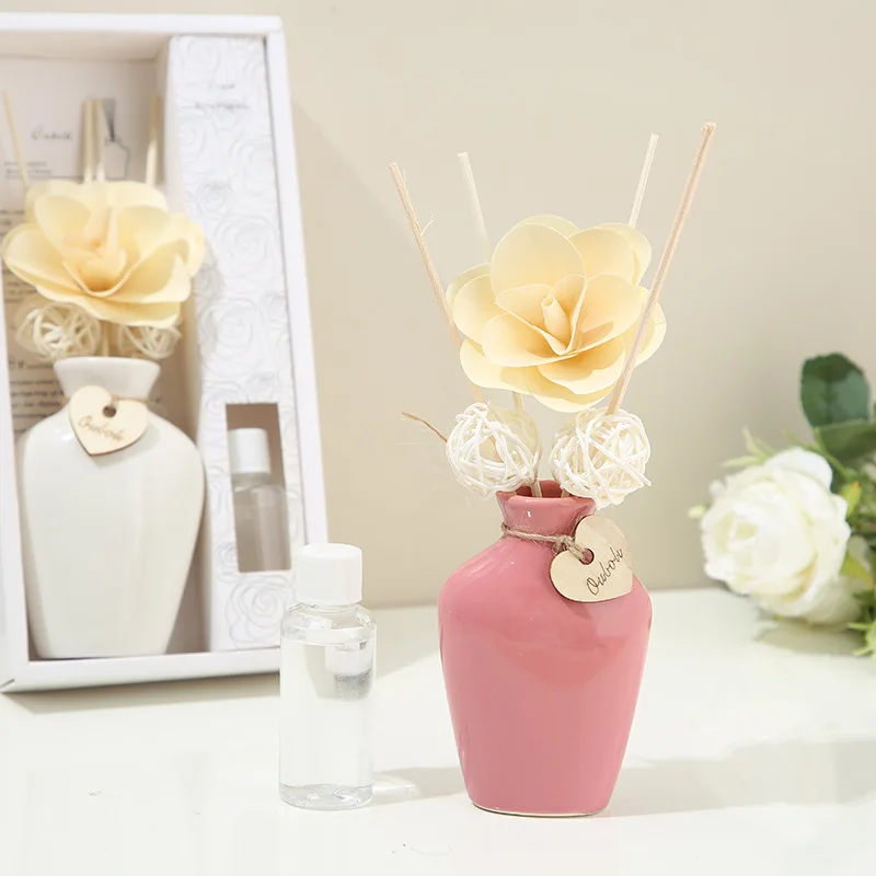 home decor luxury wholesale sustainable fragrance floral rattan reed stick aroma diffuser and reed diffuser