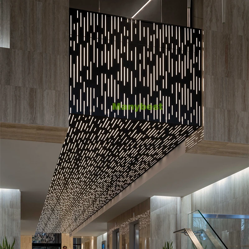 Character Office Decoration Perforated Aluminum Ceiling 3d Aluminum Panel Interior exterior