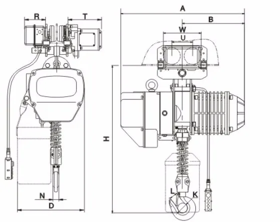 Wholesales DLHK construction equipment Electric mini winch 440V 3T Chain Hoist Crane For Sale