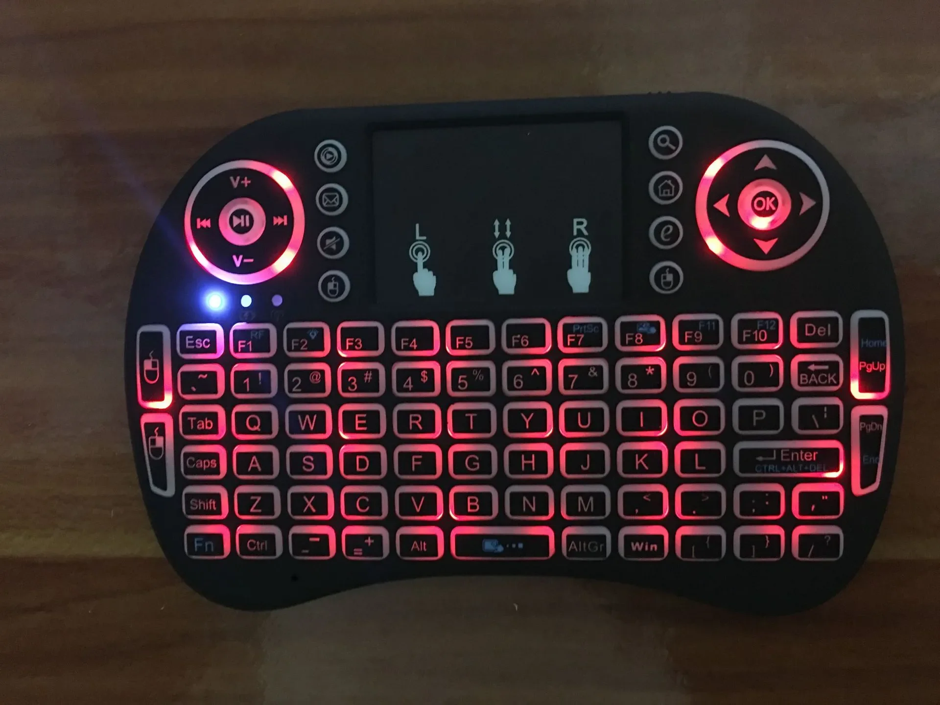 Оптовая продажа беспроводная клавиатура Rii i8 2 4G с подсветкой пульт Air Fly Mouse сенсорной панелью ручной для приставки Smart