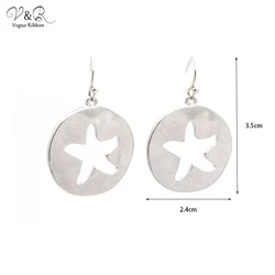 V&R Fashion Jewelry 2020 new design Gold Plated Anchor Small Hook sea series Earring for Woman