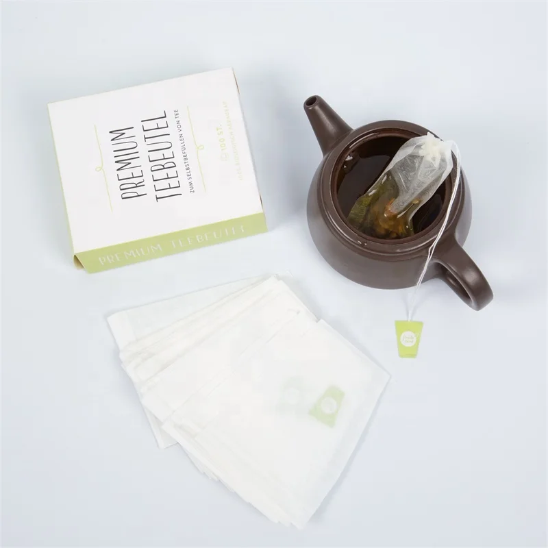 Custom Logo Wholesale Food Grade Tea Bag Biodegradable PLA Drawstring Tea Bag Empty Paper Tea Filter Bag