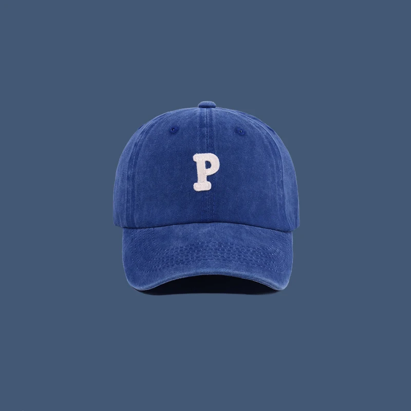 Классическая оптовая продажа синяя Низкопрофильная неструктурированная вышивка с логотипом папы из джинсовой ткани Кепка