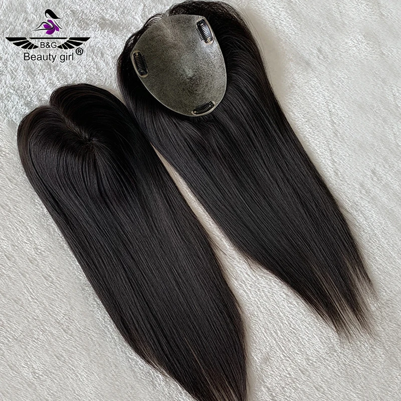 Alternative Hair Virgin Remy Silk Hair Toppers For Women Human Hair Side Topper Polyeurathane Skin Toupee Base Supplier