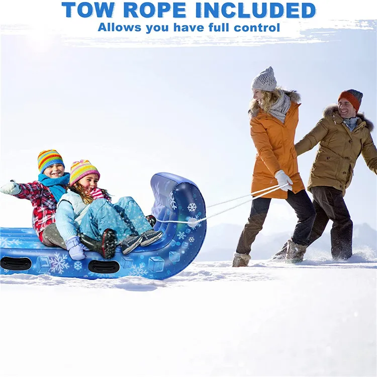 Manufacturers custom inflatable snow tube PVC sled wear resistant cold inflatable ski tube ski board water tug boat