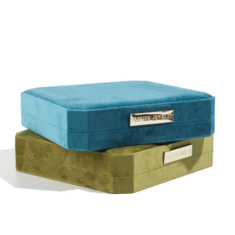 Weimei In Stock Customize logo Storage Metal Velvet Pearl Presentation Rings Octagonal Velvet Pearl Box