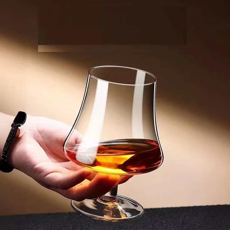 Wholesale Brandy Vodka Whiskey Spirit Juice Beer Glasses Short Stem Brandy Snifters Cognac Glasses Cup Tasting Glasses for Bar