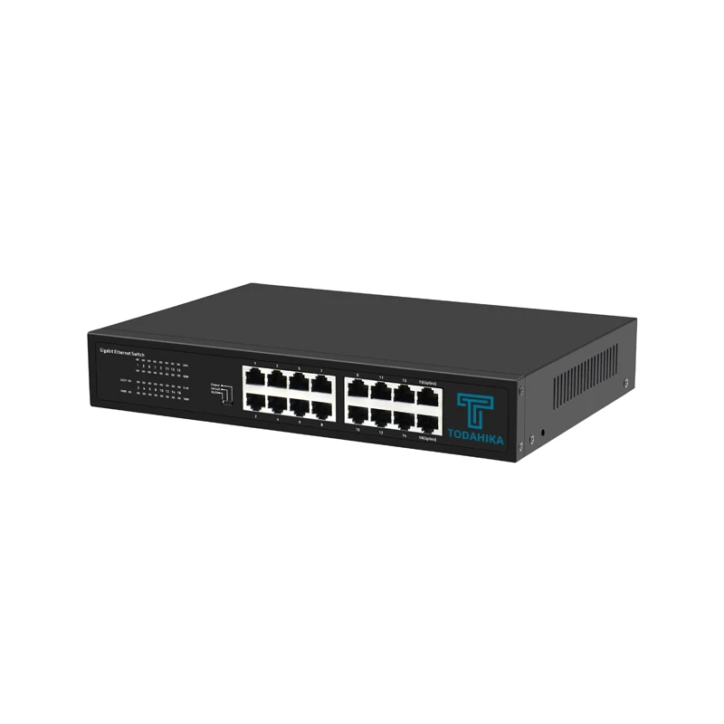 Unmanaged Ethernet Switch 16 x 10 100 1000Base T Port Desktop Type rack mount network switch
