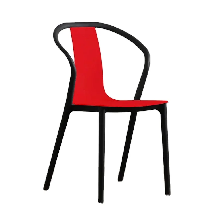 Custom Color PP Modern Cheap Wholesale Seat Heavy Duty Stackable Ergonomics Plastic Chair With Steel Leg