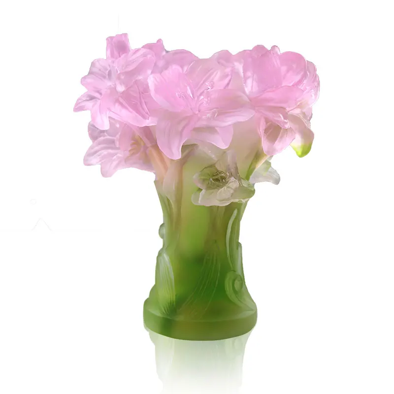 Latest Lily flower Design Crystal Mubkhar Incense Burner Elegant Flower Home Crystal Censer Decor Arabic Style